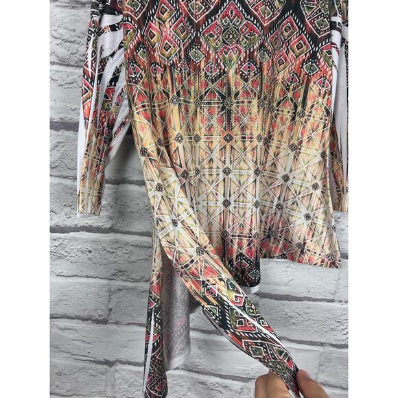 JESS & JANE Women's L Gemma Asymmetric Geometric Rhinestone Embellished Tunic - Picture 4 of 11